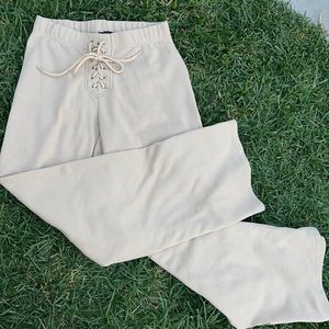 high rise sweat pants flare